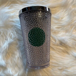 16 oz Starbucks green dot bumpy cup and lid